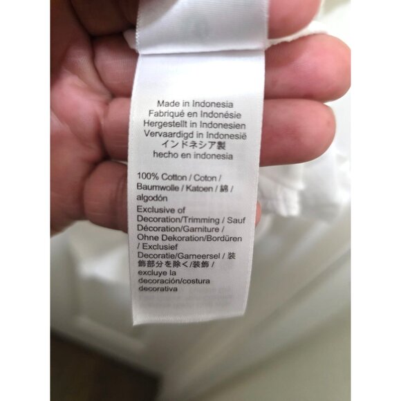 J.Crew Women's White Cotton Smocked Gauze Square Neck Peasant Dress XLT - Picture 7 of 7